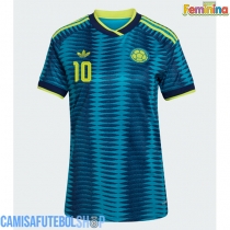 Camisa de time de futebol Colômbia James Rodriguez #10 Replicas 2º Equipamento Feminina Mundo 2026 Manga Curta